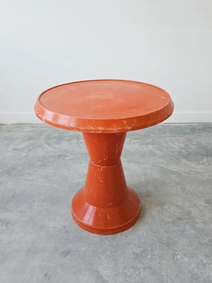 Pamono Space Age Orange Patio Table Model Diablo by Kovinoplastika, Former Yugoslavia, 1970s Sale