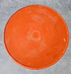 Pamono Space Age Orange Patio Table Model Diablo by Kovinoplastika, Former Yugoslavia, 1970s Sale