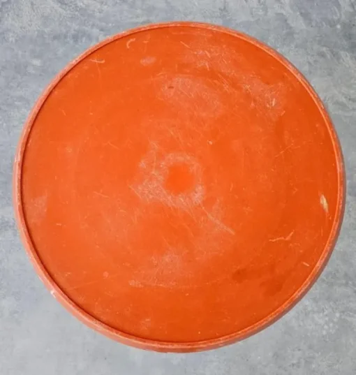 Pamono Space Age Orange Patio Table Model Diablo by Kovinoplastika, Former Yugoslavia, 1970s Sale