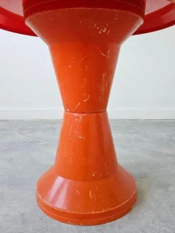 Pamono Space Age Orange Patio Table Model Diablo by Kovinoplastika, Former Yugoslavia, 1970s Sale