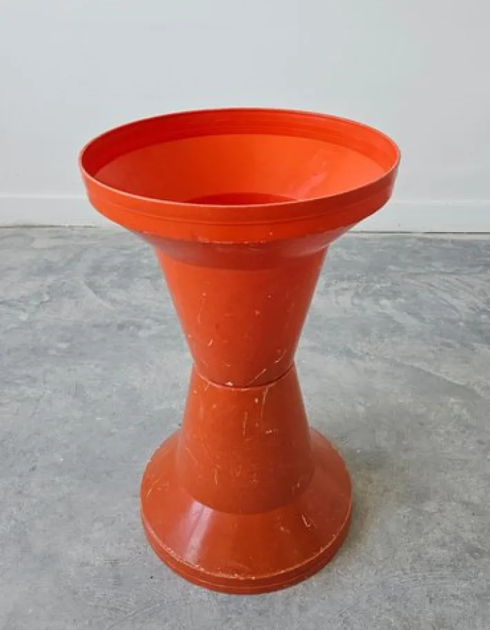 Pamono Space Age Orange Patio Table Model Diablo by Kovinoplastika, Former Yugoslavia, 1970s Sale