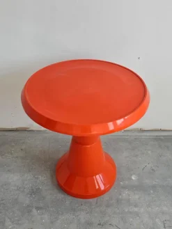 Pamono Space Age Patio Set in Orange Plastic, 1970s, Set of 3 New
