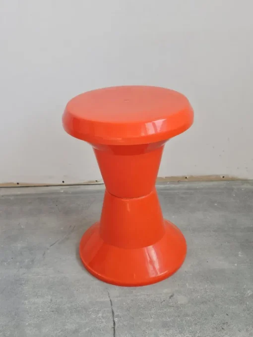 Pamono Space Age Patio Set in Orange Plastic, 1970s, Set of 3 New