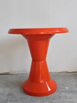 Pamono Space Age Patio Set in Orange Plastic, 1970s, Set of 3 New