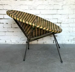 Pamono Space Age Pop Art Armchair in Vinyl Weave, 1950s-1960s New