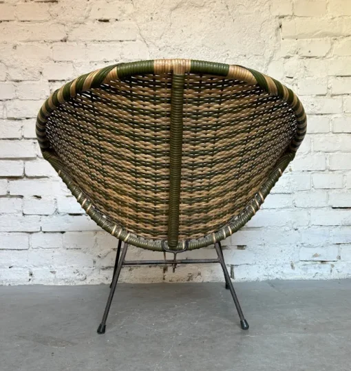 Pamono Space Age Pop Art Armchair in Vinyl Weave, 1950s-1960s New
