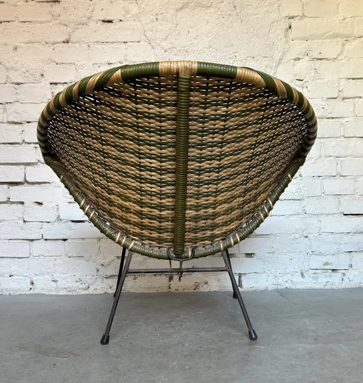 Pamono Space Age Pop Art Armchair in Vinyl Weave, 1950s-1960s New