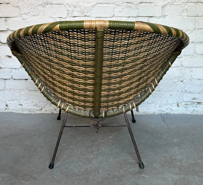 Pamono Space Age Pop Art Armchair in Vinyl Weave, 1950s-1960s New