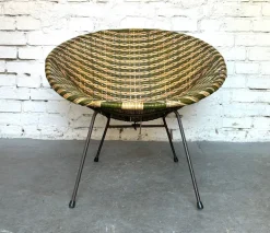 Pamono Space Age Pop Art Armchair in Vinyl Weave, 1950s-1960s New