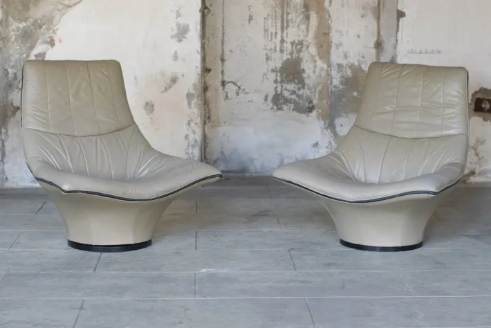 Pamono Space Age Sofa and Lounge Chairs by Gerard van den Berg, Germany, 1970s, Set of 3 Clearance