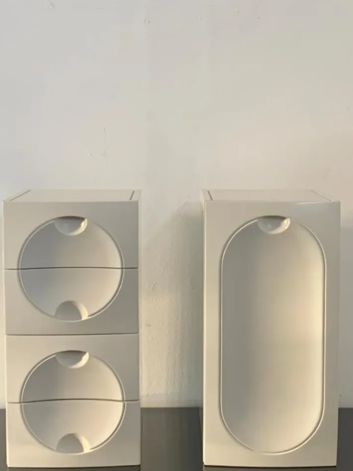 Pamono Space Age Style Lacquered Wooden Cabinets, 1970s, Set of 2 Best