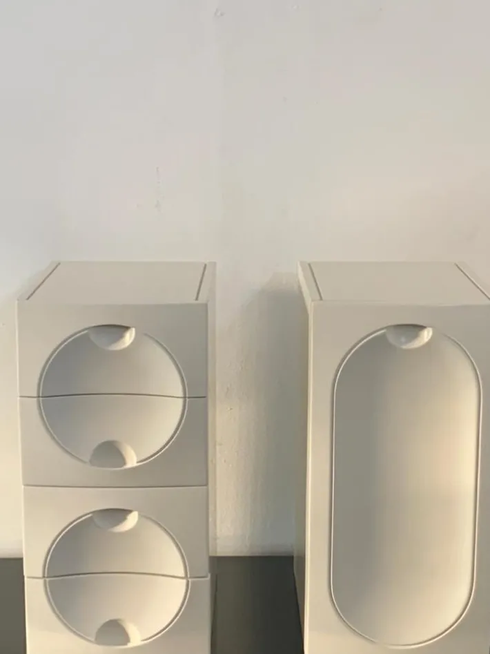 Pamono Space Age Style Lacquered Wooden Cabinets, 1970s, Set of 2 Best