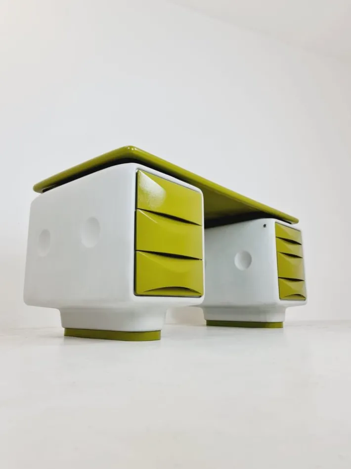 Pamono Space Age Writing Desk in Fiberglass by Ernest Igl for Wilhelm Werndl, 1970s