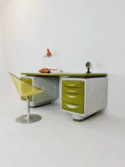 Pamono Space Age Writing Desk in Fiberglass by Ernest Igl for Wilhelm Werndl, 1970s