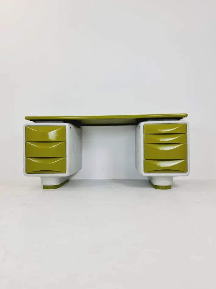 Pamono Space Age Writing Desk in Fiberglass by Ernest Igl for Wilhelm Werndl, 1970s