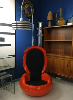Pamono Spage Age Red Garden Egg Chair by Peter Ghychy, 1960s New