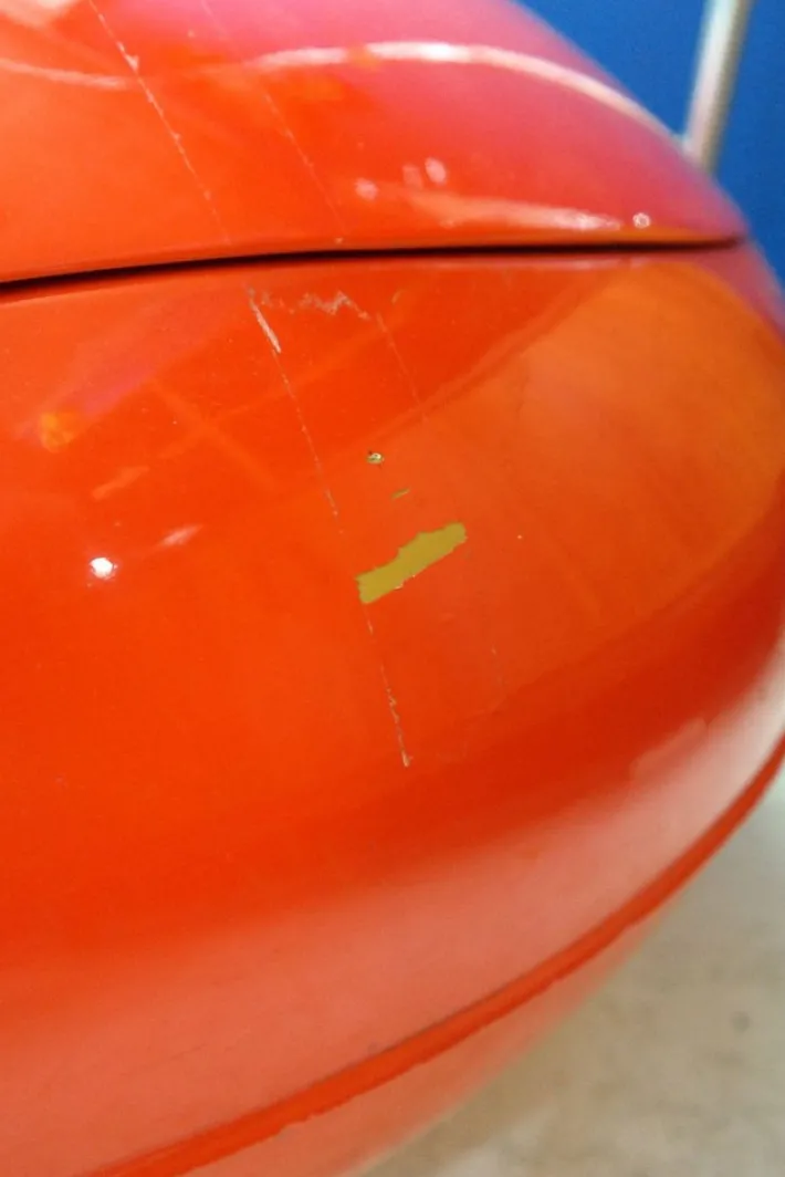 Pamono Spage Age Red Garden Egg Chair by Peter Ghychy, 1960s New