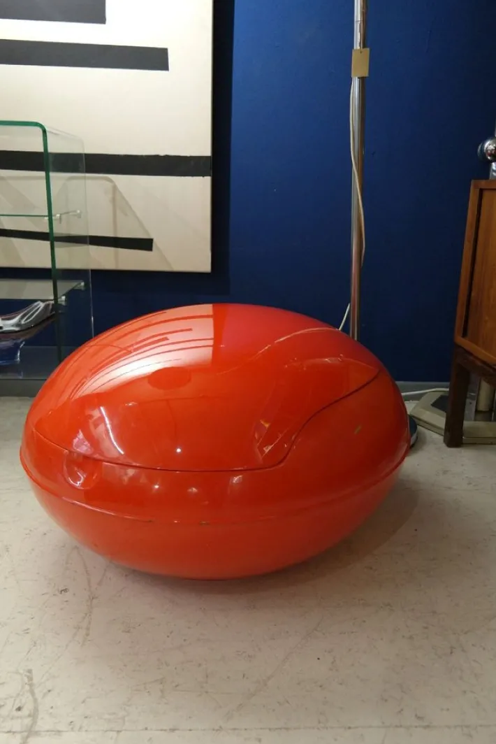 Pamono Spage Age Red Garden Egg Chair by Peter Ghychy, 1960s New