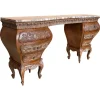 Pamono Spanish Baroque Dressing Table in Hand Carved Walnut & Burl, 1940s Outlet