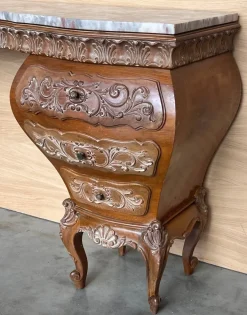 Pamono Spanish Baroque Dressing Table in Hand Carved Walnut & Burl, 1940s Outlet