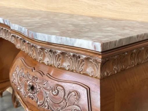 Pamono Spanish Baroque Dressing Table in Hand Carved Walnut & Burl, 1940s Outlet