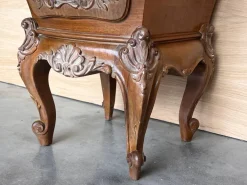 Pamono Spanish Baroque Dressing Table in Hand Carved Walnut & Burl, 1940s Outlet