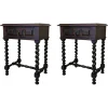 Pamono Spanish Carved Nightstands with Low Shelves, 1890s, Set of 2 Outlet