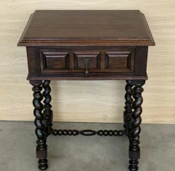 Pamono Spanish Carved Nightstands with Low Shelves, 1890s, Set of 2 Outlet