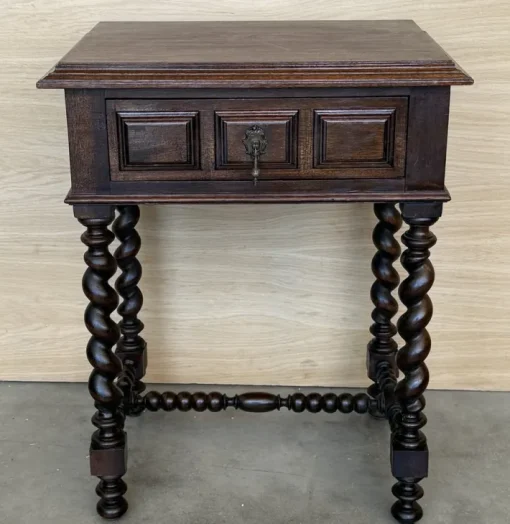 Pamono Spanish Carved Nightstands with Low Shelves, 1890s, Set of 2 Outlet