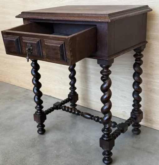 Pamono Spanish Carved Nightstands with Low Shelves, 1890s, Set of 2 Outlet