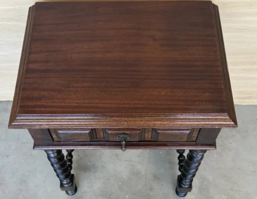 Pamono Spanish Carved Nightstands with Low Shelves, 1890s, Set of 2 Outlet