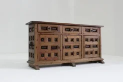 Pamono Spanish Carved Walnut Credenza, 1960s Online