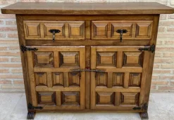 Pamono Spanish Catalan Carved Walnut Chest of Drawers, Highboy or Console, 1920s Discount
