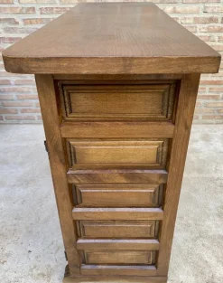 Pamono Spanish Catalan Carved Walnut Chest of Drawers, Highboy or Console, 1920s Discount