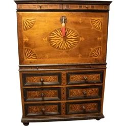 Pamono Spanish Charles IV Secretaire with Drawers with Inlaid Work, 1750 Discount