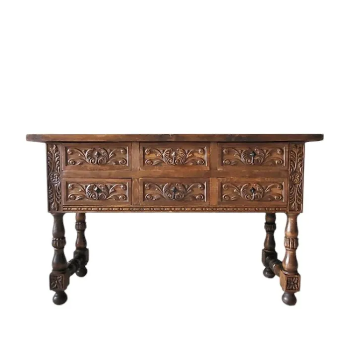 Pamono Spanish Hand Carved Console Table, 1920s Outlet