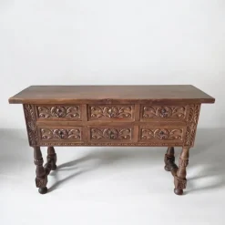 Pamono Spanish Hand Carved Console Table, 1920s Outlet