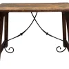Pamono Spanish Refectory Table and Iron Stretcher, 18th Century New