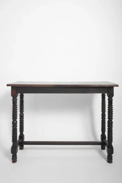 Pamono Spanish Turned Ebonised Wood Console Table, 19th Century Clearance