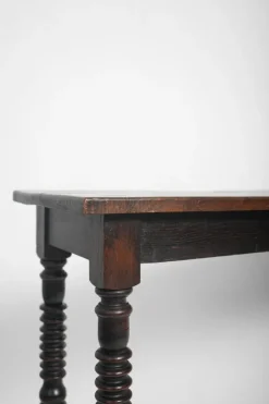 Pamono Spanish Turned Ebonised Wood Console Table, 19th Century Clearance