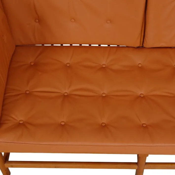 Pamono Spoke-Back 2-Seater Sofa in Cognac Leather by Børge Mogensen, 1960s Online