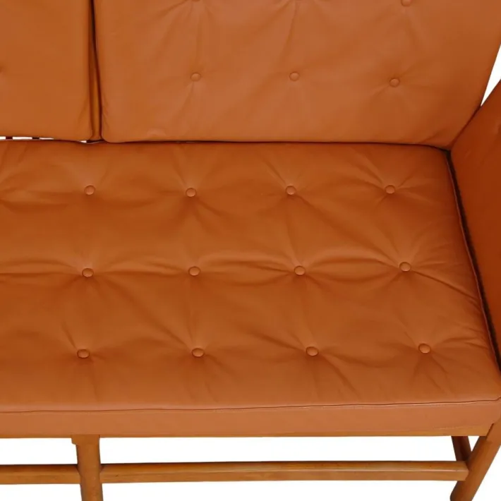 Pamono Spoke-Back 2-Seater Sofa in Cognac Leather by Børge Mogensen, 1960s Online