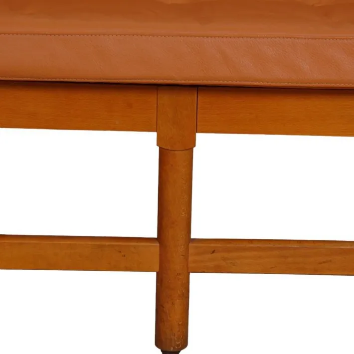 Pamono Spoke-Back 2-Seater Sofa in Cognac Leather by Børge Mogensen, 1960s Online