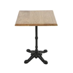 Pamono Square Bistro Table in Wood & Cast Iron Best
