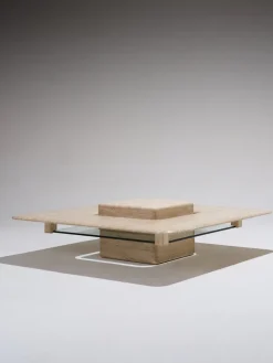 Pamono Square Travertine Saturn Coffee Table, 1980s Online
