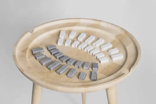 Pamono 21st Century Trojan Chess Table & Set in White from Futuro Studio Outlet