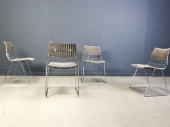 Pamono Stackable Dining Chairs by Rudi Verelst for Novalux, 1970s, Set of 4 New