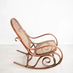 Pamono Steamed Wooden Rocking Chair New