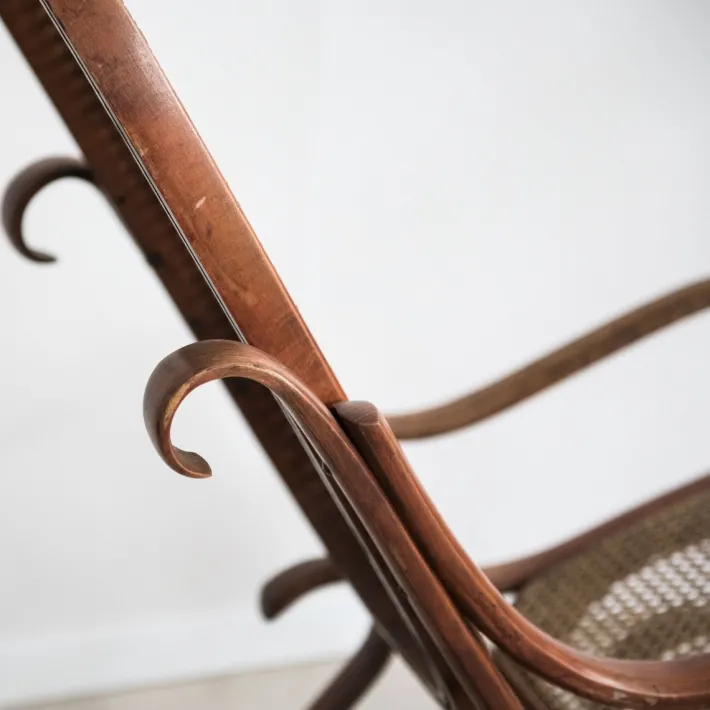 Pamono Steamed Wooden Rocking Chair New
