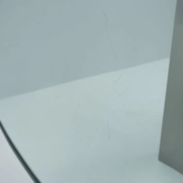 Pamono Steel and Glass Dining Table attributed to Michel Boyer, France, 1970s